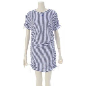 Authentic CHANEL Runway Resort La Pausa Striped Dress Blue White 2019 Cruise 36